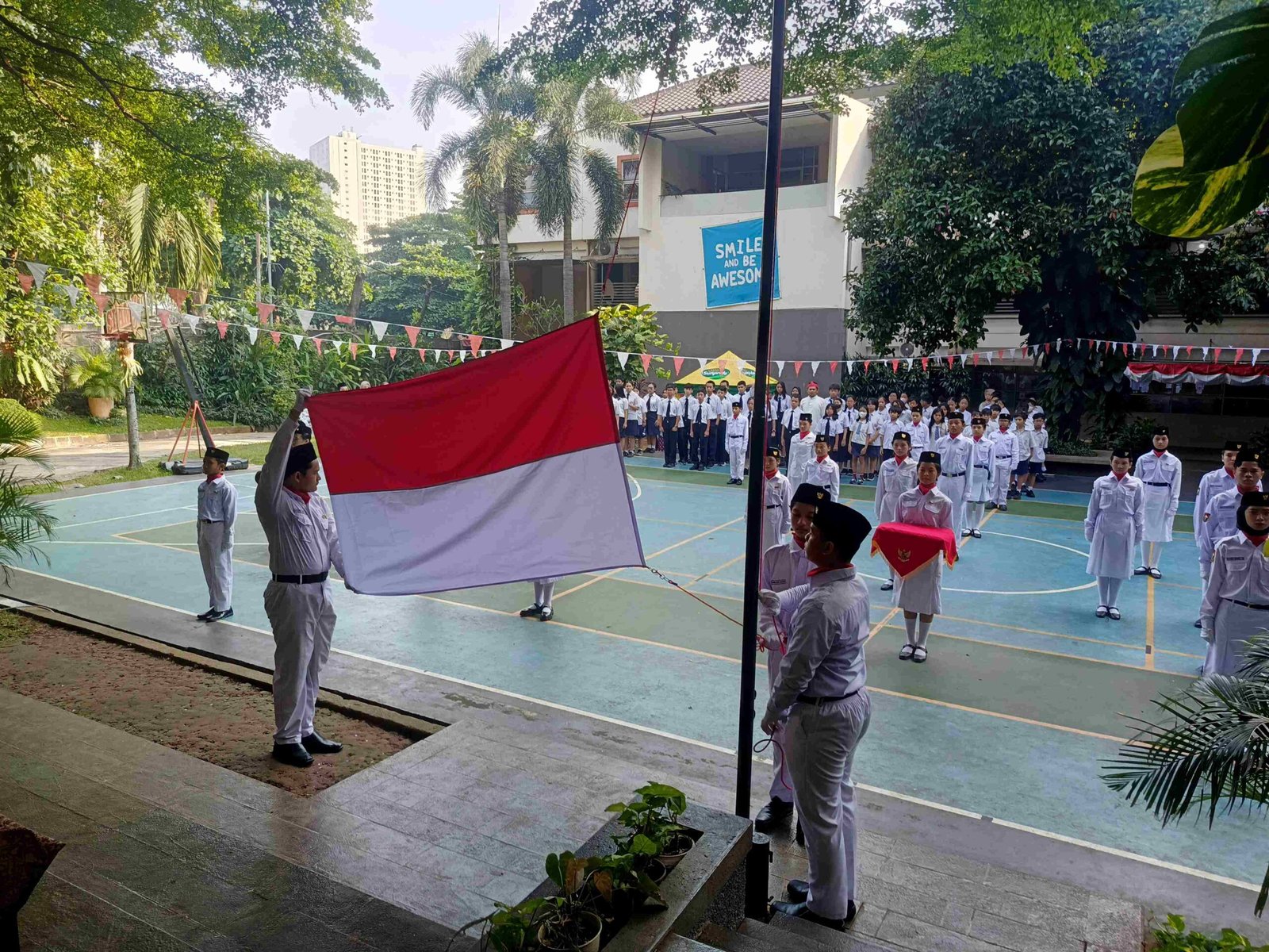 Sekolah Tunas Global upacara kemerdekaan 7