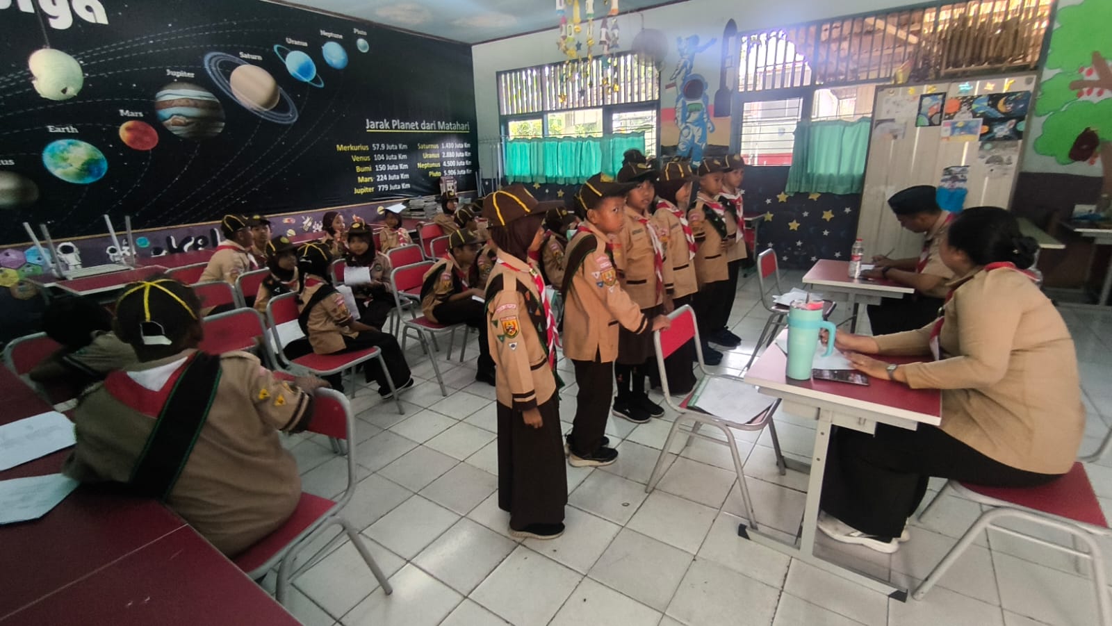 Calon Pramuka Siaga dari Kecamatan Sukmajaya 1