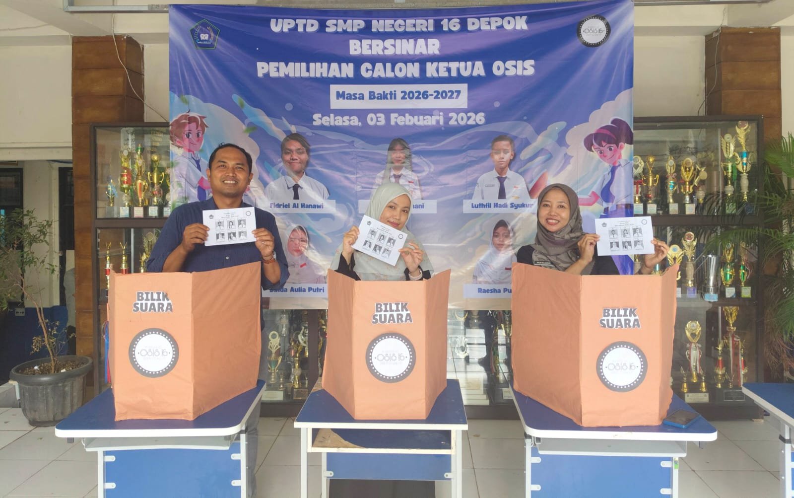 SMPN 16 Depok pemilihan OSIS 1