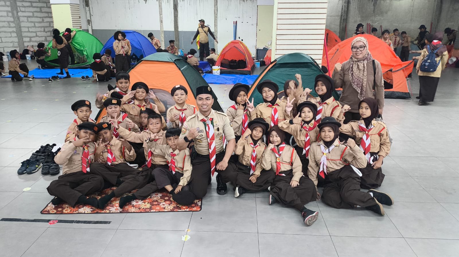 Latihan gabungan pramuka kwaran sukmajaya 2