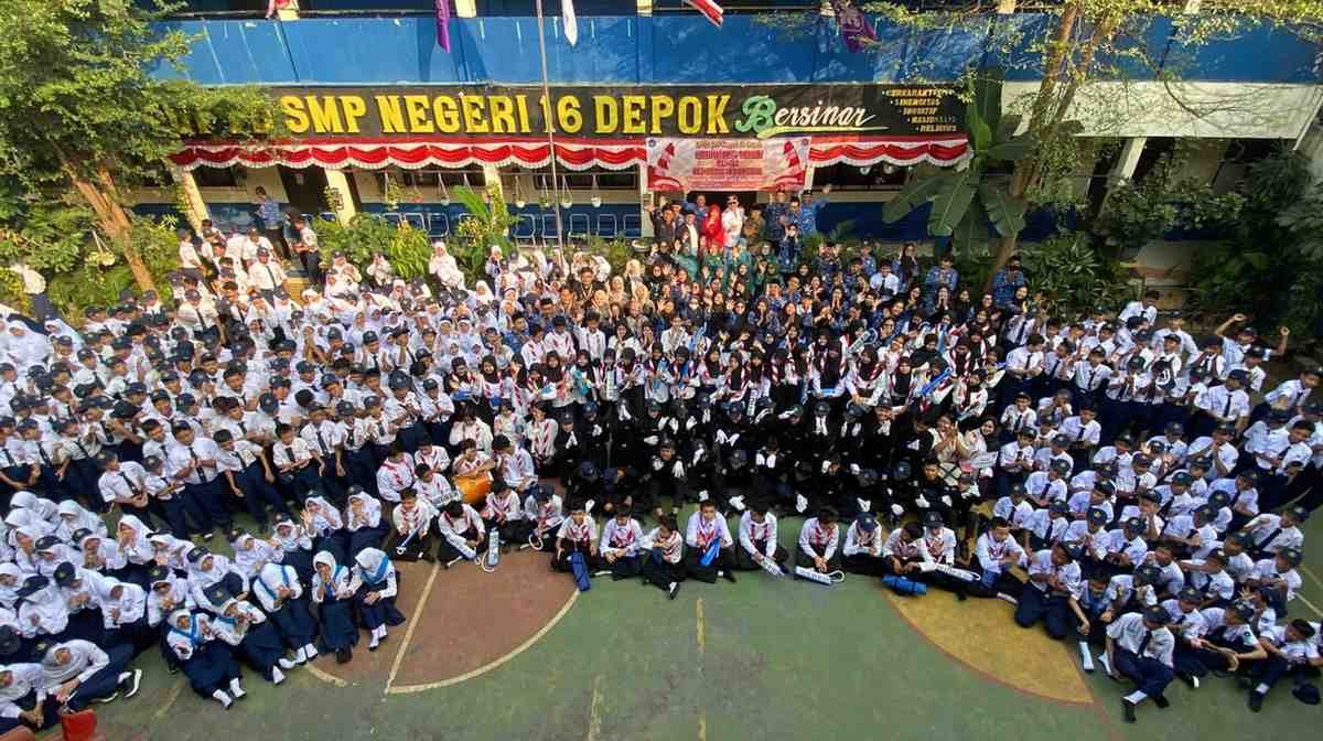 Upacara kemerdekaan SMPN 16 Depok 4