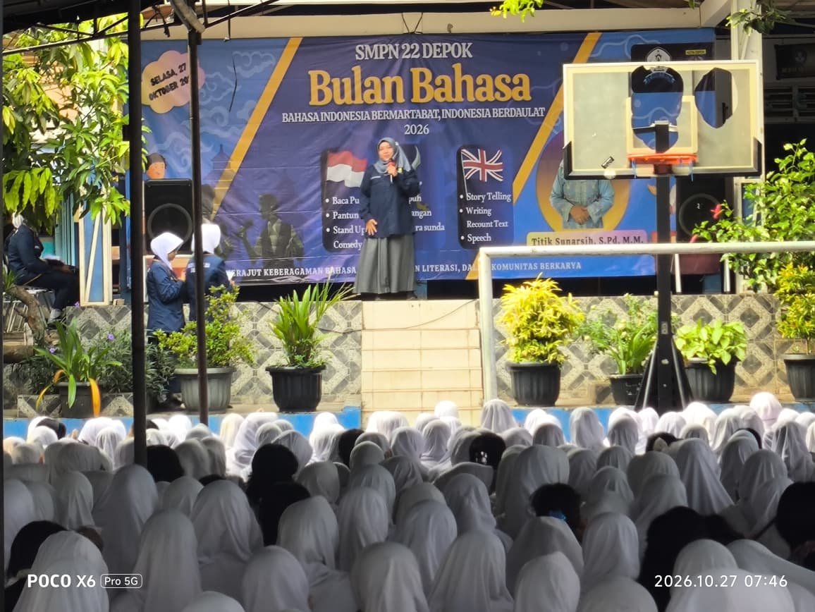 SMPN 22 Depok lomba bulan bahasa 2