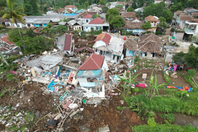 Bencana di cianjur, jawa barat indonesia