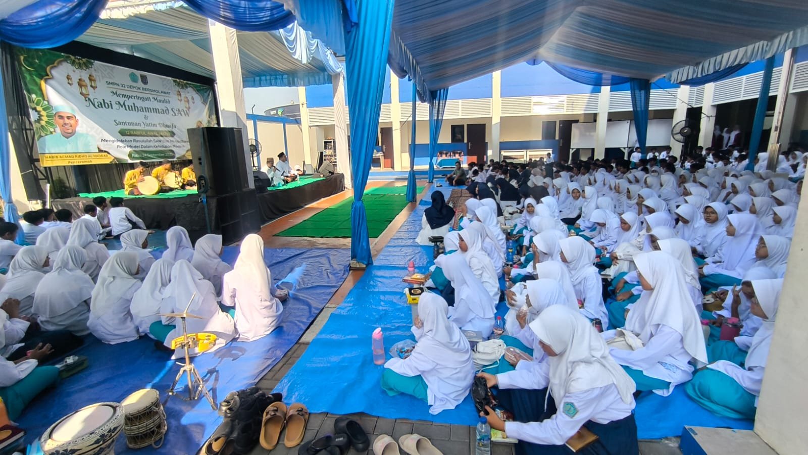 Idola Rasulullah Rayakan Maulid Nabi, SMPN 32 Depok Ajak Siswa Jadikan Rasulullah ...