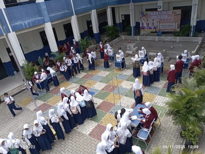 SMPN 23 Depok pemilihan OSIS 2