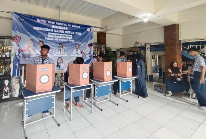 SMPN 16 Depok pemilihan OSIS 2