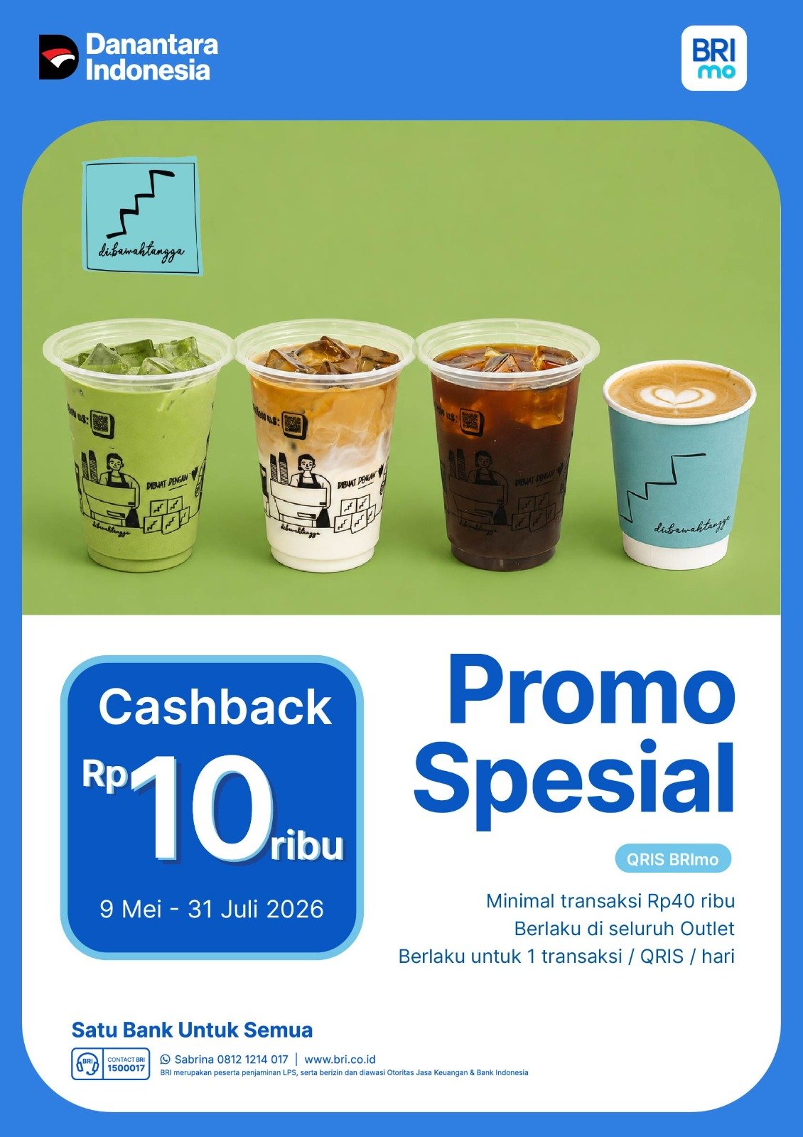 BRI BO Radio Dalam Hadirkan Promo Cashback QRIS BRImo di Gerai Kopi Dibawah Tangga