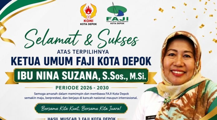 Nina Suzana Resmi Pimpin FAJI Kota Depok 2026-2030, Targetkan Prestasi Nasional