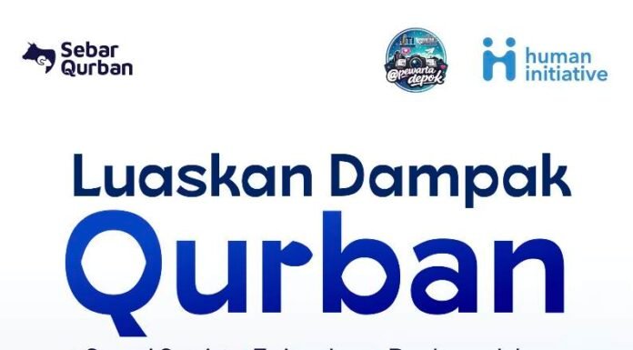 Pewarta Depok dan Human Initiative Berkolaborasi Agar Kurban Merata Sampai Pelosok