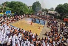 SMPN 23 Depok Tidak Kebakaran, Hanya Ada Simulasi Hadapi Bencana SMPN 23 Depok cegah kebakaran di sekolah 2