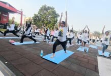 International Day of Yoga 2026 : 100 Orang Kumpul di Alun-alun Kota Depok, Dihadiri Duta Besar India