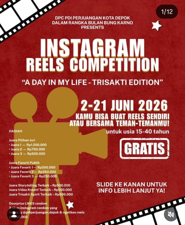 PDI Perjuangan Depok Gelar Lomba Reels Kreatif Berhadiah Jutaan Rupiah untuk Generasi Muda