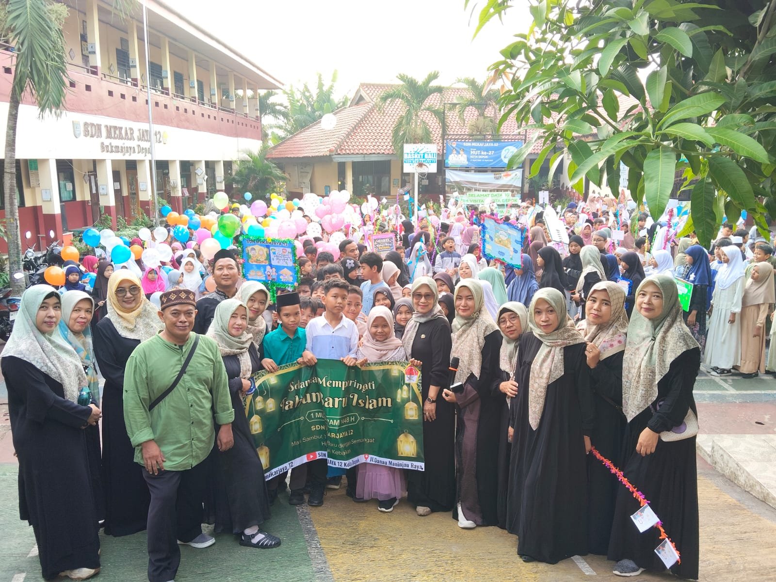 Siswa Kelas I-V SDN Mekarjaya 12 Ramaikan Pawai Tarhib 1 Muharram 1448 H Tarhib ramadan SDN Mekarjaya 12 depok 2