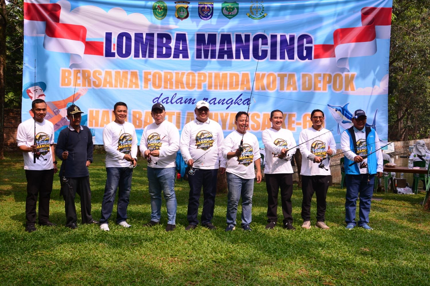 Sinergitas Tanpa Batas, Forkopimda Depok Gelar Lomba Mancing Peringati Hari Bhakti Adhyaksa ke-66