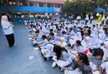 SMPN 4 Depok Gaungkan Anti-Perundungan di MPLS Bersama dengan Dosen Unair MPLS di SMPN 4 Depok 1