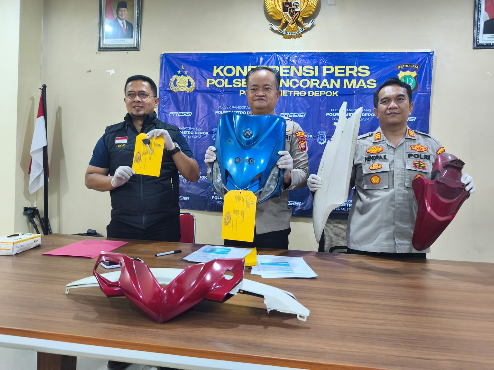 Polsek Pancoran Mas Depok Ciduk Spesialis Curanmor yang Beraksi di 41 TKP