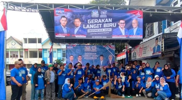 Gerakan Langit Biru ASRI, Demokrat Depok Hadirkan Aksi Bersih Lingkungan Hingga Cek Kesehatan Gratis
