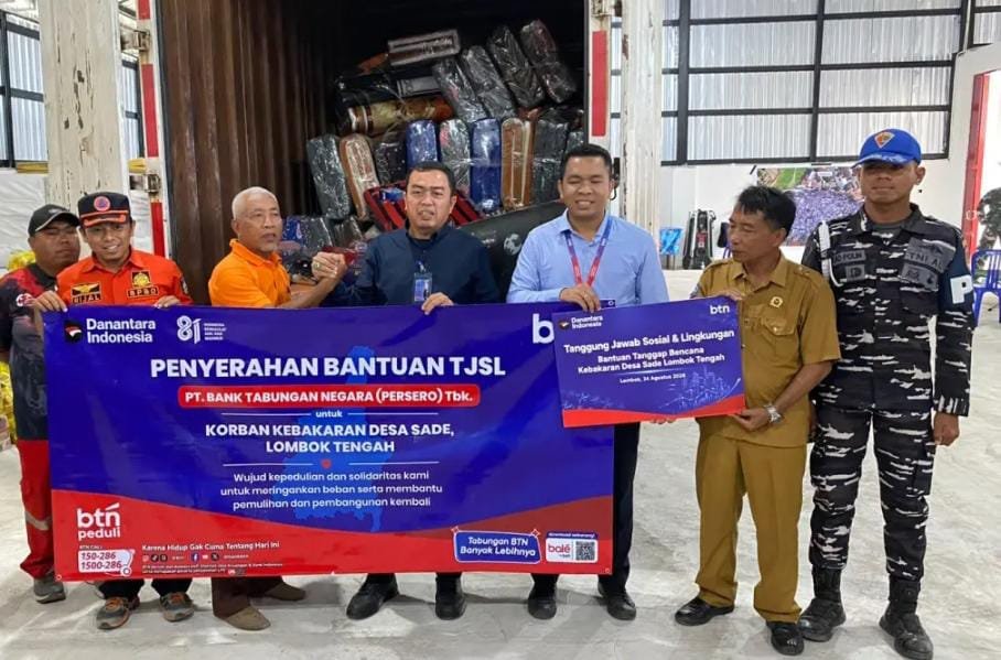 BTN dan Danantara Bergerak Cepat, Salurkan Bantuan untuk 320 Warga Desa Adat Sade Pasca Kebakaran