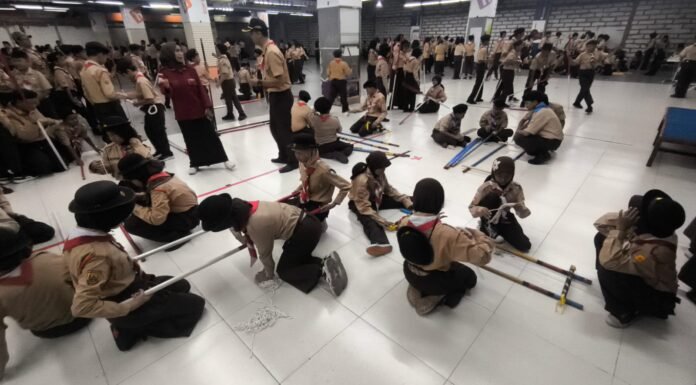 Latihan Gabungan Kwarran Sukmajaya Diikuti 327 Penggalang, Dihiasi Musik dari Barang Bekas Latihan gabungan pramuka kwaran sukmajaya 7