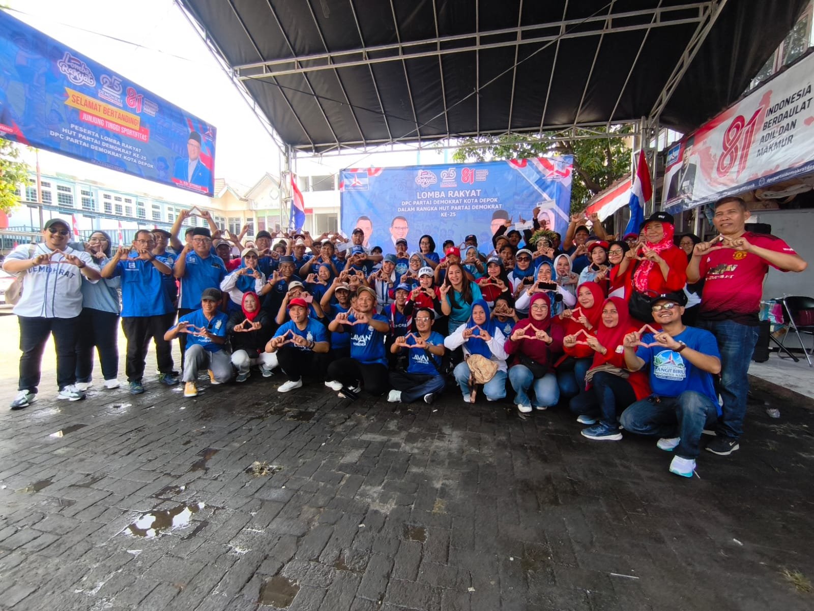Semarak HUT RI dan Ulang Tahun Partai, DPC Demokrat Depok Gelar Lomba Rakyat Hingga Donor Darah