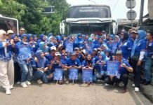 Ribuan Kader Demokrat Depok Birukan Indonesia Arena di HUT ke-25 Partai