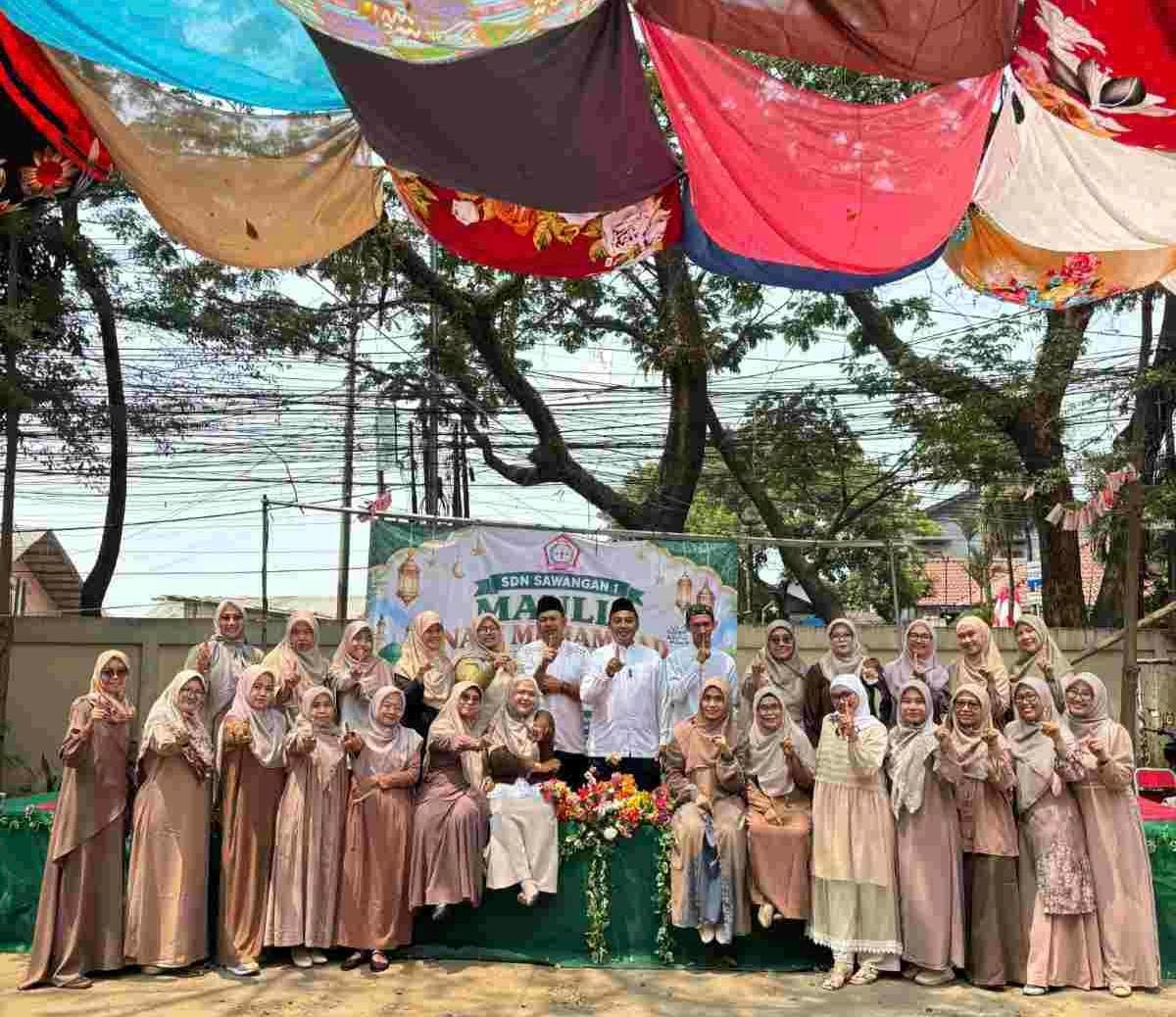 SDN Sawangan 1 Dihiasi Lantunan Ayat Suci Saat Maulid Nabi Muhammad SAW SDN Sawangan 1 adakan maulid 3