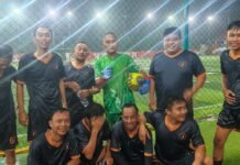 Antam Pongkor Gelar Laga Persahabatan Mini Soccer Bersama Wartawan