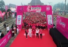 SMARTFREN FUN RUN 5G Palembang Ajak Ribuan Peserta Bergerak Bersama