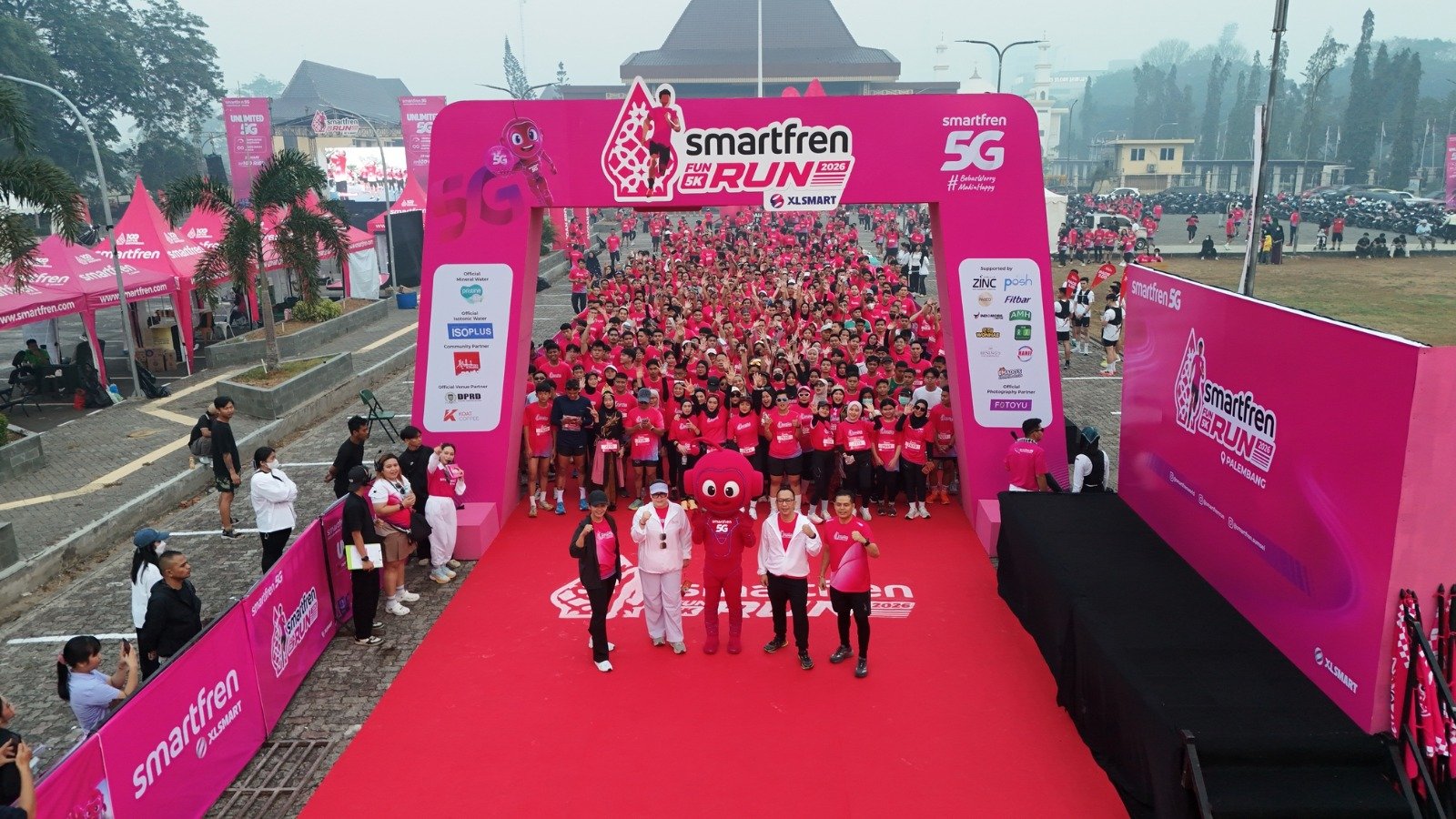 SMARTFREN FUN RUN 5G Palembang Ajak Ribuan Peserta Bergerak Bersama