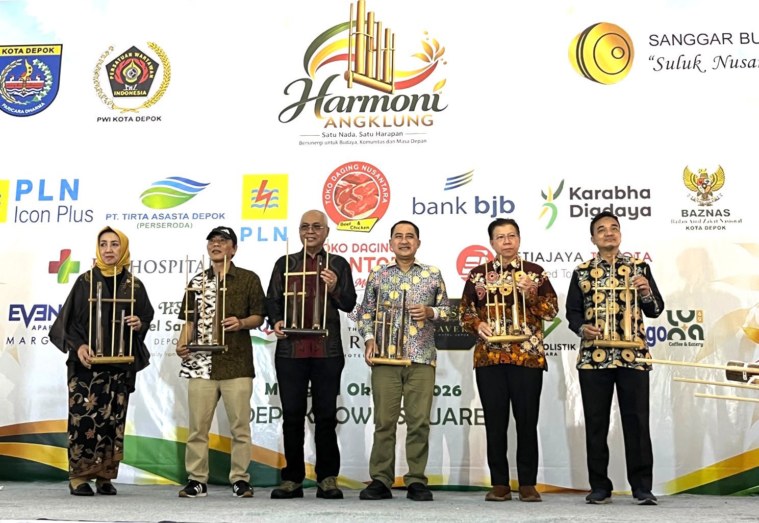 Kenanga Angklung Tangsel Juara Harmoni Angklung PWI Depok 2026, Festival Nusantara Disiapkan